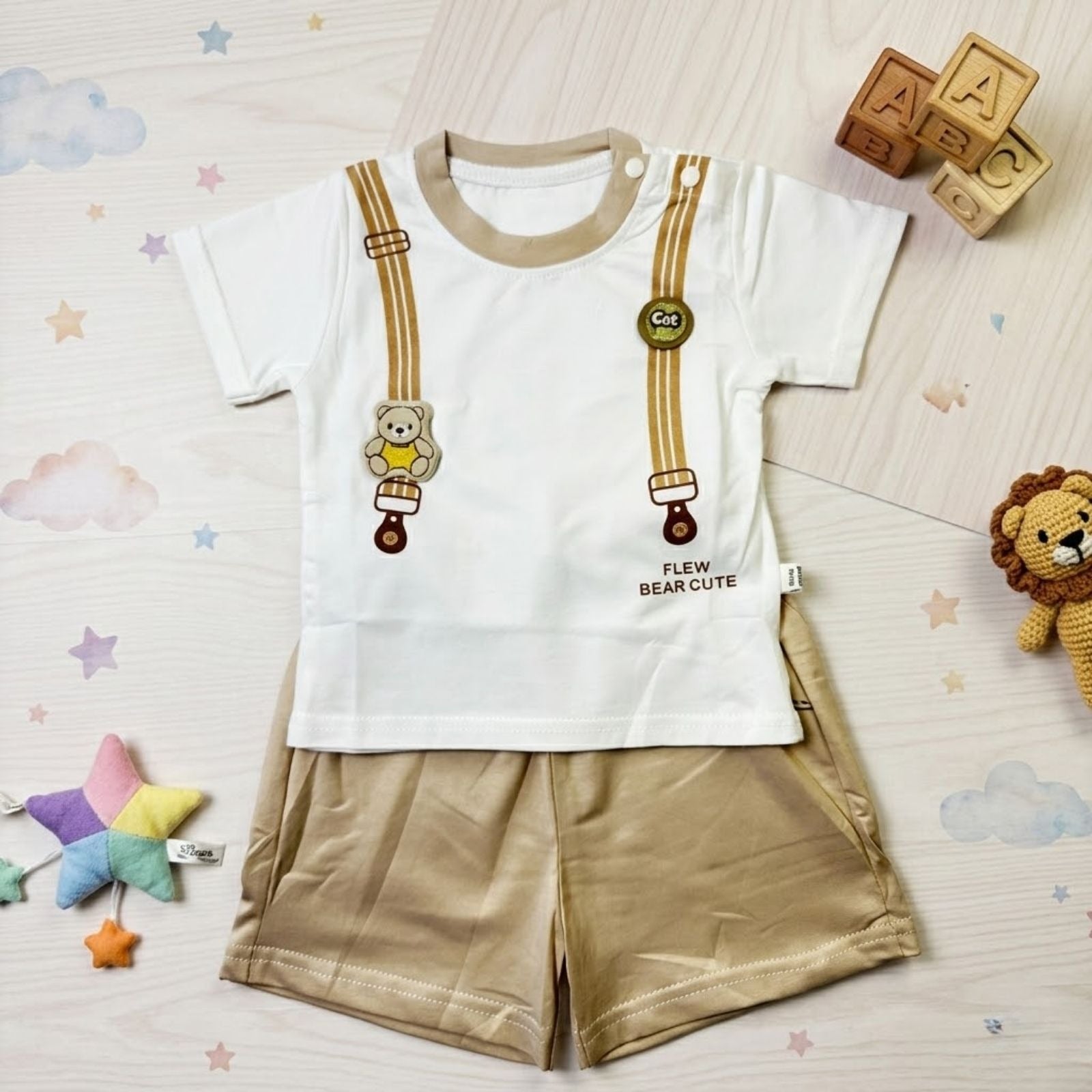 Fly Bear Shirt & Shorts Set