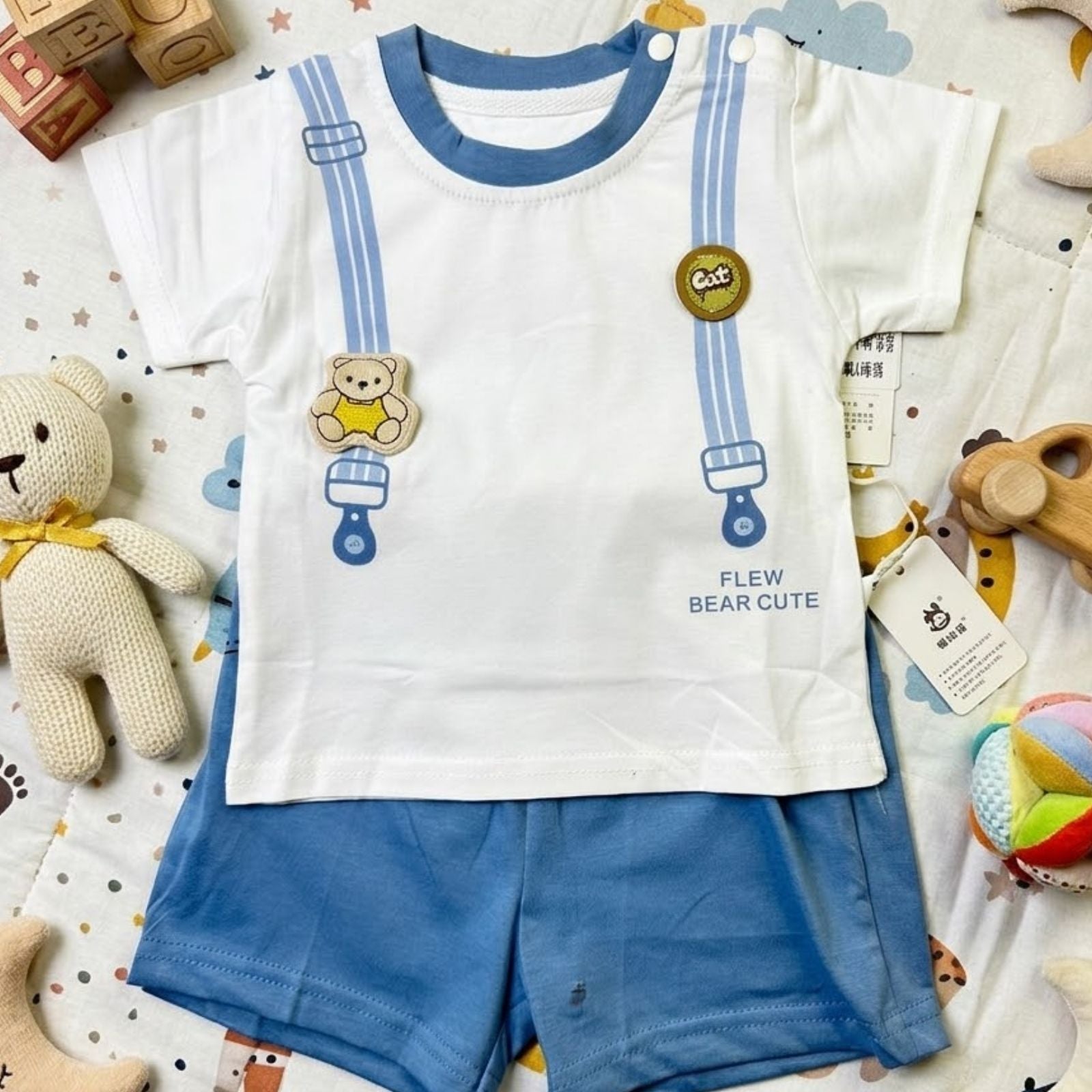 Fly Bear Shirt & Shorts Set
