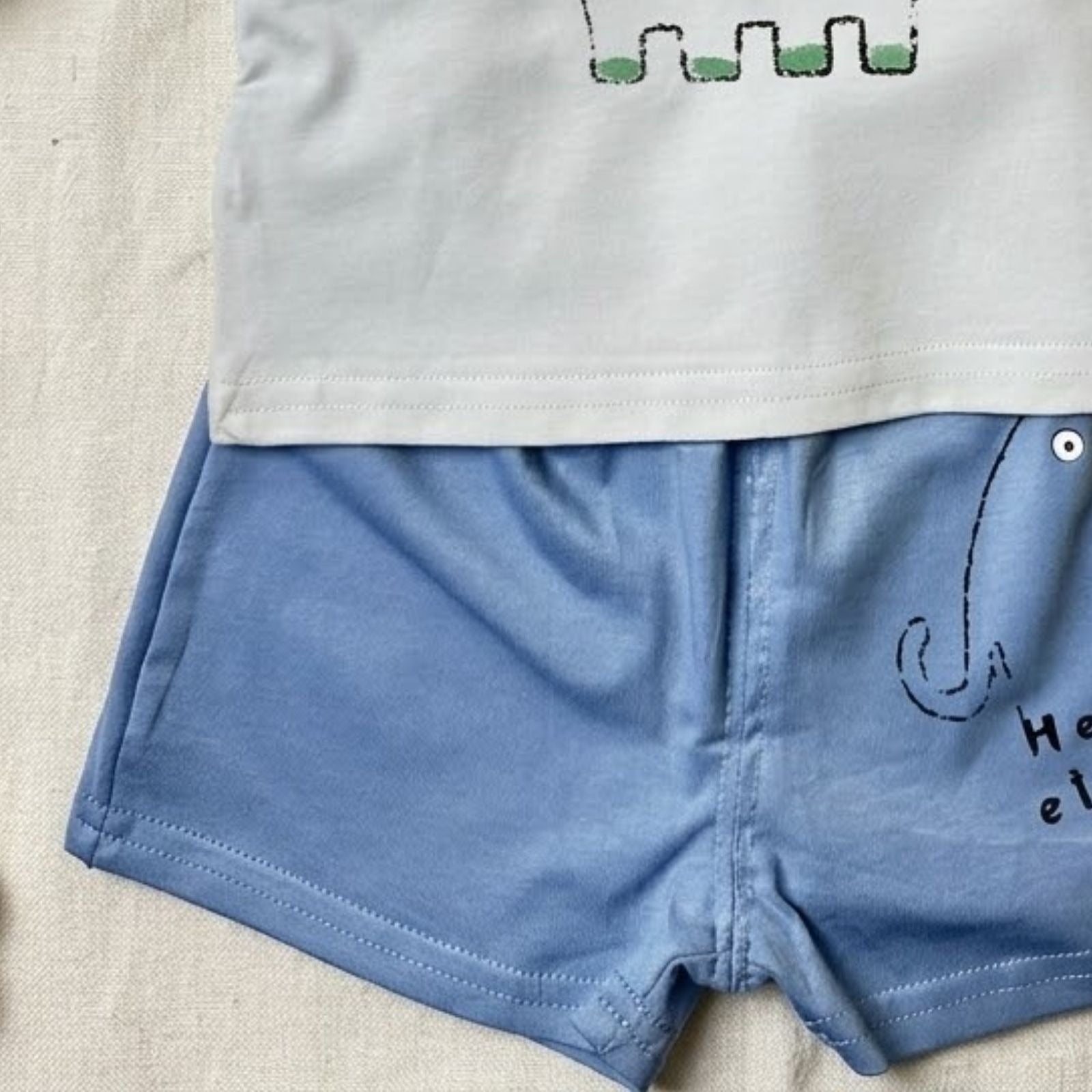 Hello Elephant Shirt & Short Set